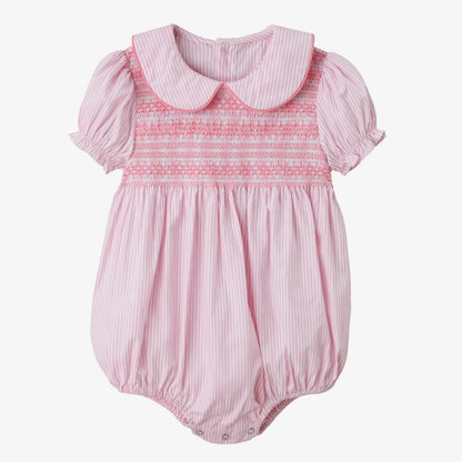 Clearance sale AS SS26 pinstripe blue & pink smocking collection shabbos brother sister family matching 100% cotton clothing
