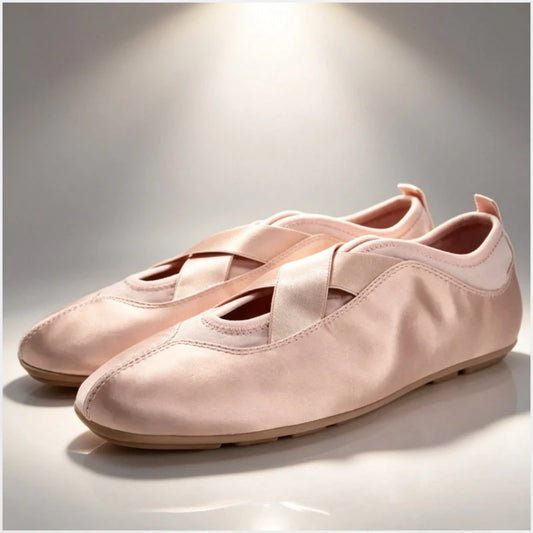 Brand Designer Women's Ballet Flats Round Toe Soft Sole Lightweight Satin 2026 Spring Sweet Dancing Mary Jane Shoes for Ladies