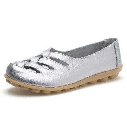 Women Shoes Summer Slip On Leather Casual Shoes Woman 2026 Loafers Women's Ballet Flats Women Moccasins Flat Shoes Female