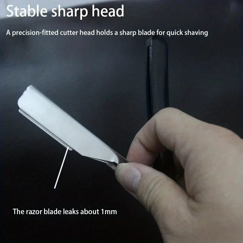 Manual Shaver for Men Barbershop Razor Stainless Steel Shank Is Easy To Use Safety Razor 1Pcs Shaving Razor with Blades