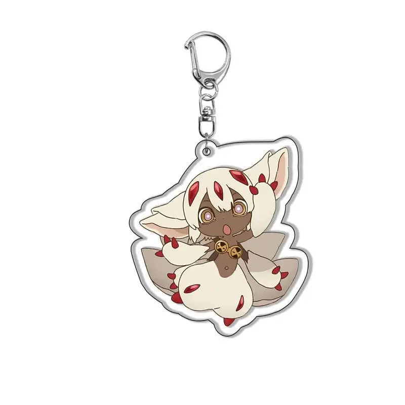Anime Keychain Made in Abyss Nanachi Reg Riko Keychain Cosplay The Golden City of the Scorching Sun Accessories Pendant Jewelry