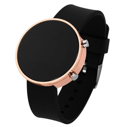 Fashion Women Digital Wrist Watches Simple Round Dial LED Watch for Woman Casual Sport Ladies Electronic Clock Reloj Digital