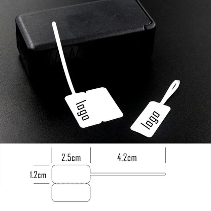 100pcs Square Head Bracelet Ring Logo Lable Custom Price Tag For Jewelry Display Making Packaging Accessories Finding Wholesale