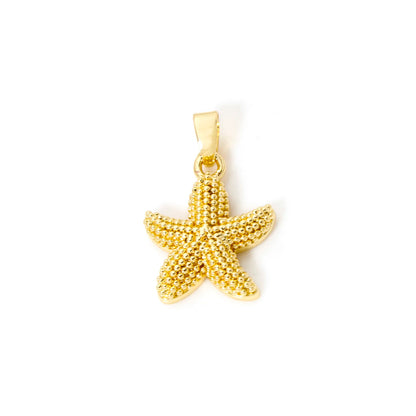 2 Pcs Brass Ocean Charms Gold Plated Dolphin Starfish Fish Seahorse Pendant For DIY Necklace Bracelet Making Jewelry