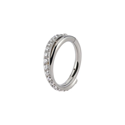 Right Grand Implant Grade Titanium Hinged Seamless Earrings Clicker Hoop Ring for Cartilage Helix Rook Septum Daith Tragus Conch
