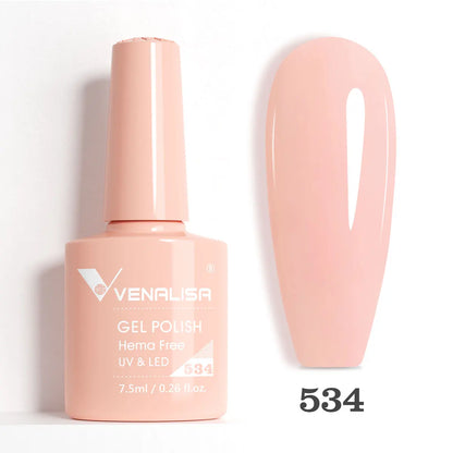 Venalisa HEMA TPO FREE Nail Gel Polish Glitter Gorgeous Full Coverage Soak Off UV LED French Nail Jelly Pink Nude Collection