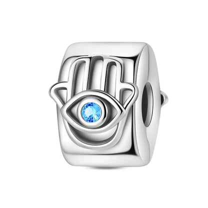 100% Real 925 Silver Classic Devil's Eye Charms Beads For Women Fit Original Qikaola Bracelets Fine DIY Jewelry Making
