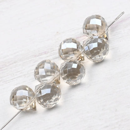 10*8mm Czech Crystal Waterdrop Beads Shiny Faceted Glass Strawberry Beads for Jewelry Making Needlework DIY Handmade Accessories