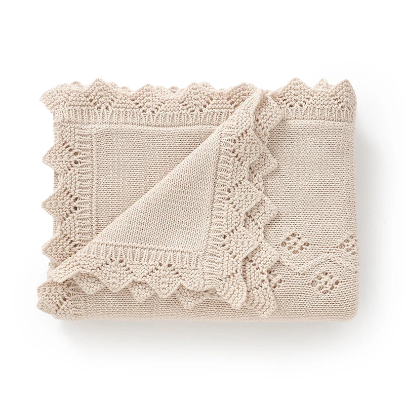 Newborn Baby Blanket Cotton Multi-use Knitted Infant Babies Boys Girls Sleeping Quilts Covers for Stroller 90*70cm Receiving Mat