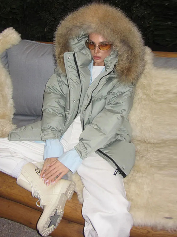 Women's Tie-Waist Padded Coat in Style Options