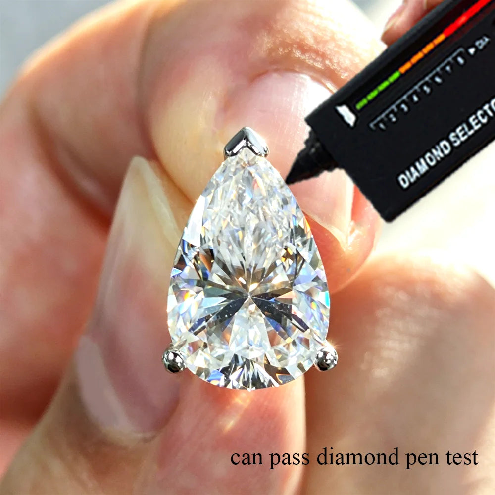 COSYA D Color 1-4CT Pear Cut Moissanite Earrings for Women S925 Silver Plated 18K Gold Waterdrop Diamond Dainty Fine Jewelry