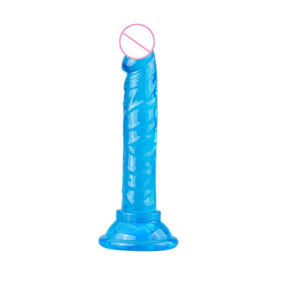 Female Artificial Dildo, Manual Suction Cup Dildo, Mini Small Size, Crystal Style, Female Masturbation Thrusting Device