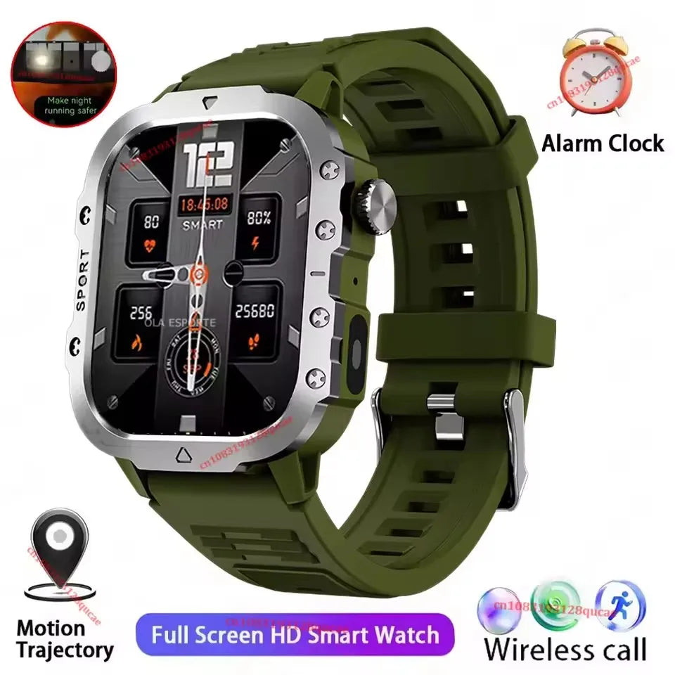 2026 New Rugged Military GPS Smart Watch Men Bluetooth Call Health Monitoring Sports 5ATM Waterproof Smartwatches Man Pk Ht22