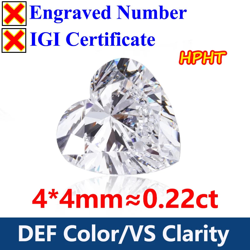 GH Color Oval HPHT Lab Grown Diamond No IGI Certificate 3EX DEF Color VS Clarity Pear CVD Lab Grown Diamond Gems