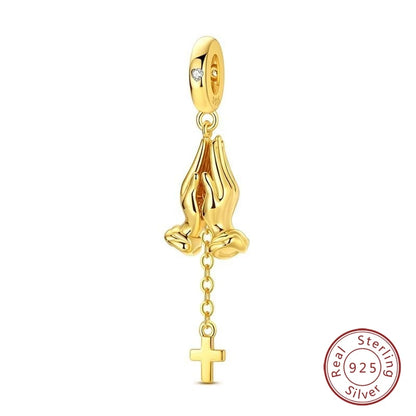 Hot Sales 925 Sterling Silver Golden Series Charms Leopard Little Bear Starfish Bow Bead Fit Original Bracelet DIY Women Jewelry