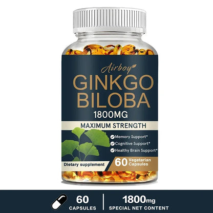 Ginkgo Biloba - Improves Concentration, Memory and Learning, Promotes Brain Health, Improves Clarity