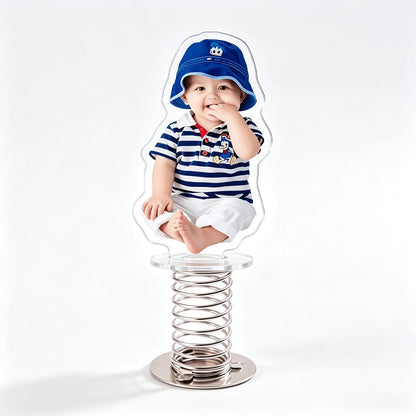 Personalized Car Decorations Bobble Shaking Ornaments Photo Custom Acrylic Desktop Standee Ornaments Gifts for Family Friends