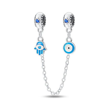 100% Real 925 Silver Classic Devil's Eye Charms Beads For Women Fit Original Qikaola Bracelets Fine DIY Jewelry Making