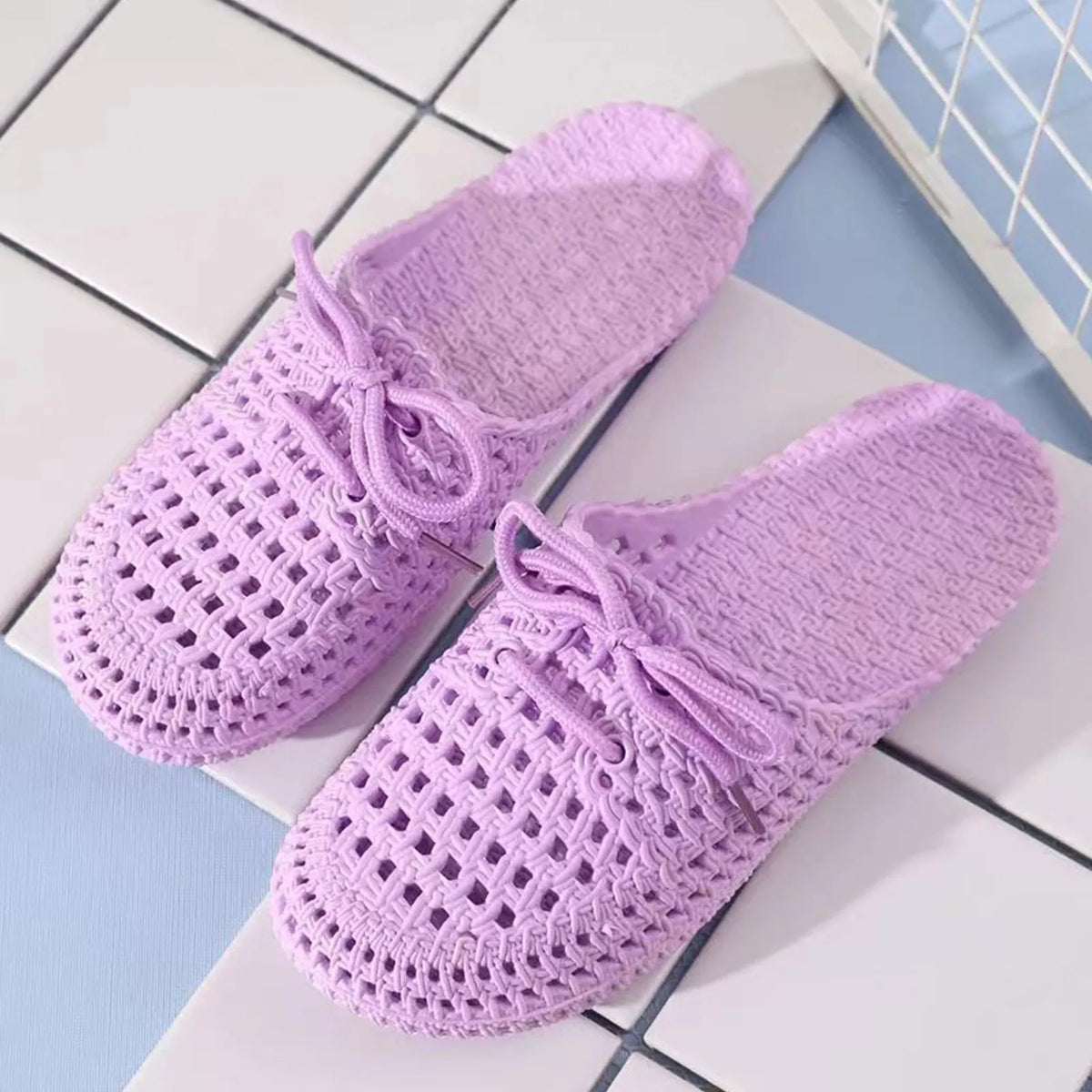 Lace Up Slippers Women Flat Sandals Summer Vacation Beach Shoes Daily Home Non Slip Soft Slippers Ladies Sandalias Mujer
