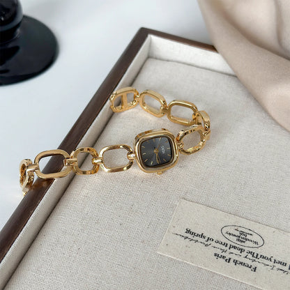 NEW Fashion Women's Watch Elegant Bracelet Small Square Design Water-Resistant Genuine Quartz Women's Watches Women's Gift