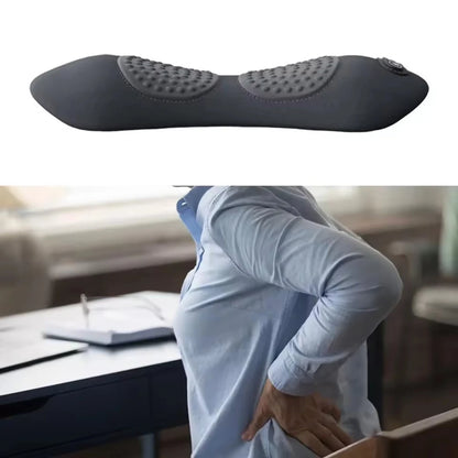 3 in 1 Electric Lumbar Support Pillow with Adjustable Height Lying Flat Waist Relief Waist Support Waist Pillow Heating Vibratin
