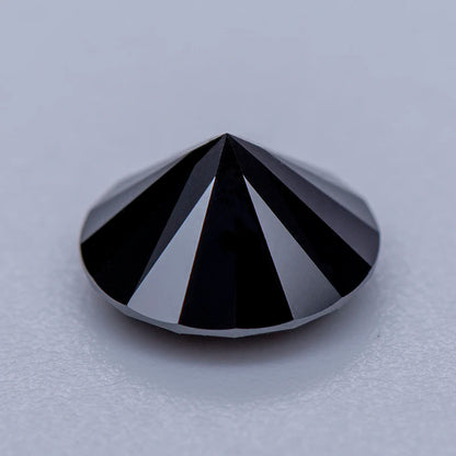 Moissanite Loose Stone Black Color Round Cut 0.5-5.0ct  Synthetic Loose Gemstone With Certificate