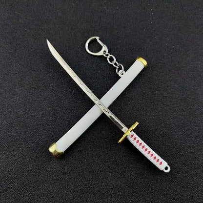 Mini Samurai Sword Keychain Anime Scabbard Key Ring Katana Buckle Key Chain for Men Women Cosplay Toy Jewelry Gift