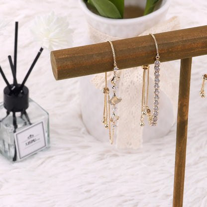 Wooden Jewelry Bracelet Storage Display Chain Watch T-Bar Rack Organizer Hard Stand Holder Jewelry Display Bracelet Display Rack