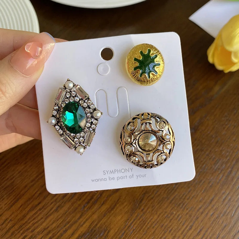 New Exquisite Brooch Set Elegant Socialite Vintage Baroque Pearl Men's And Women's Clothing Accessories, Badges Buckle Pins