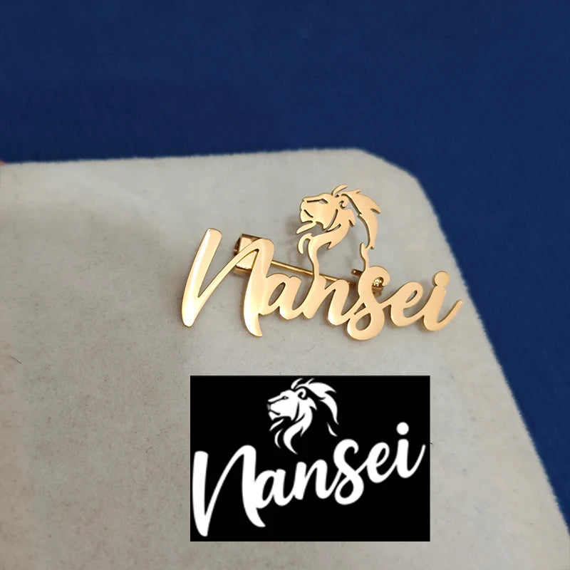 Custom Company Bar Club Logo Brooch Personalized Image Lapel Pins Stainless Steel Pin Customize Gift Badges Jewelry Anti Allergy