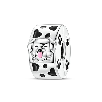 Original 925 Sterling Silver Clip Charm Inlaid Zircon Cat Butterfly Charm Silicone Spacer Beads For Women Bracelet DIY Jewelry