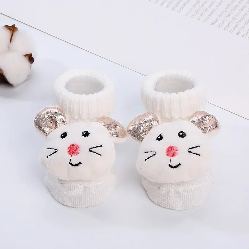 Kawaii Cotton Soft Socks for Newborn Infant Baby Cartoon Animal 3D Doll Socks for Boys Girls Infant Toddler Floor Socks