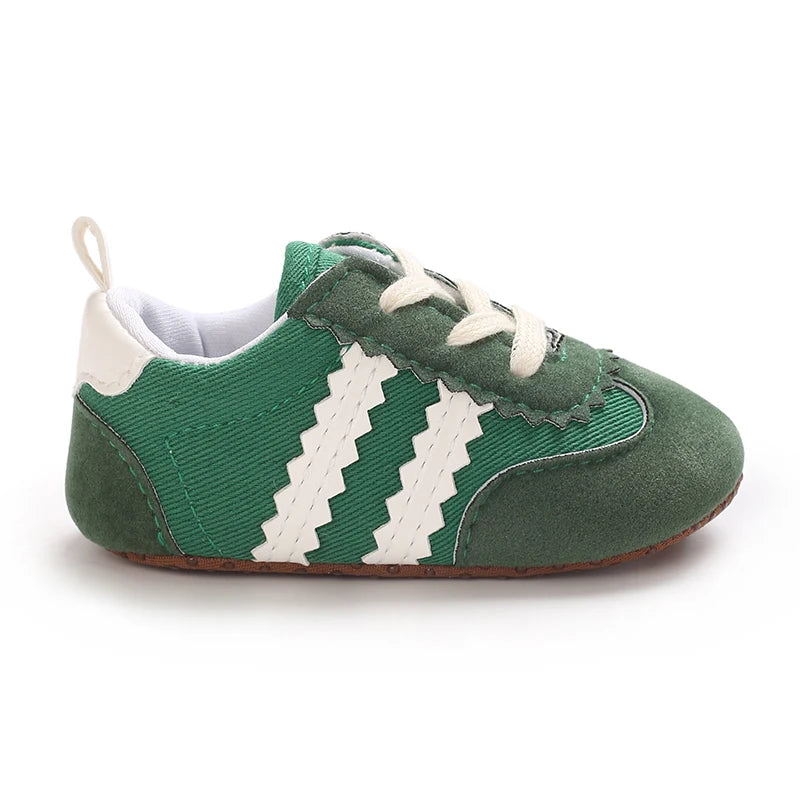 Baby Boys Girls Spring Autumn Shoes 0-1 Year First Walker Fashion Striped Rubber Soles Casual Sports Newborn