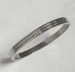 Stainless Steel Feather Shape Bangle Bracelets Jewelry