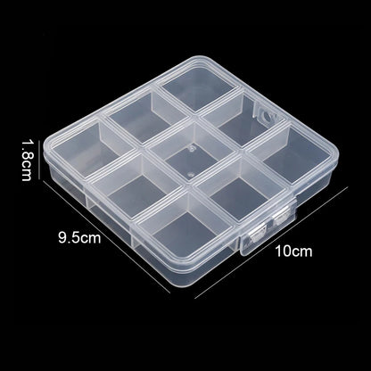 Transparent Storage Container Jewelry Box Clear Plastic Organizer Box Empty Earring Storage Organizer Display Case for Beads