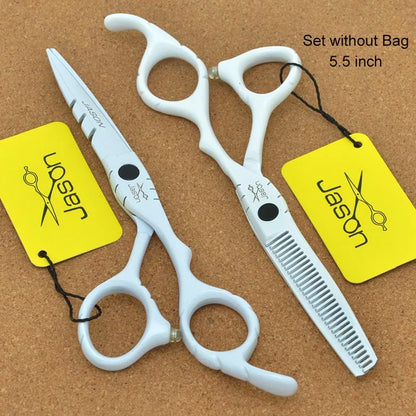 Jason 5.5/6 inch Hair Scissors Japan Steel Hair Cutting Scissors for Hairdresser Thinning Shears Barber Haircut Supplies A0066D