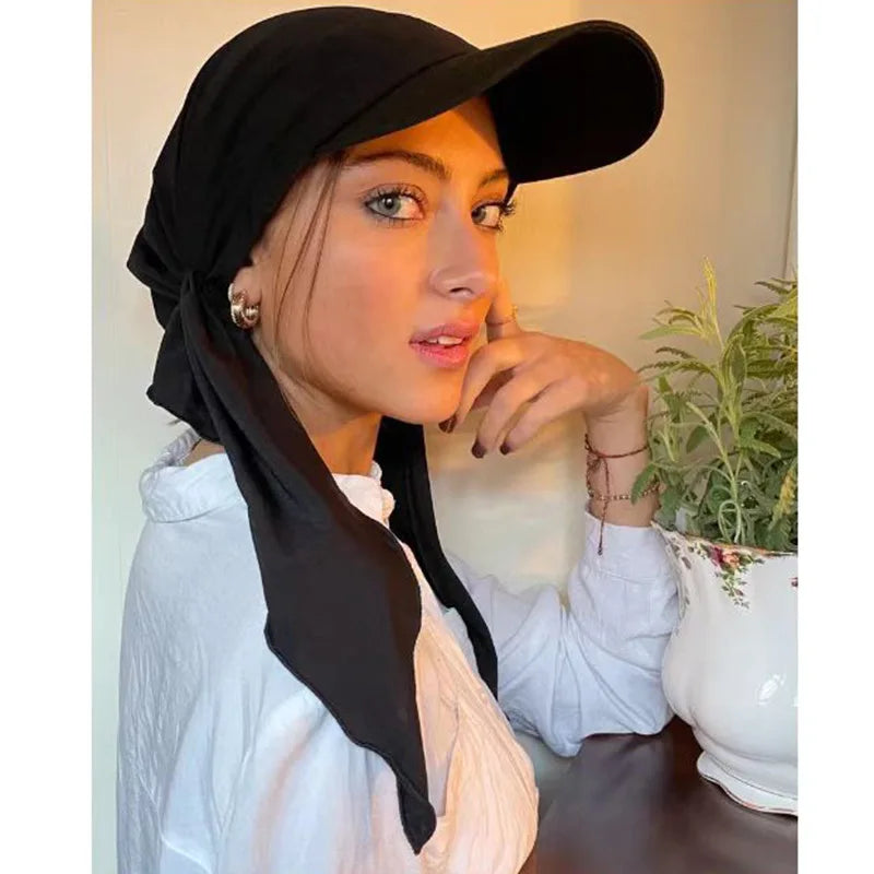 Soft Modal Inner Hijab Caps Muslim Stretch Turban Cap Islamic Underscarf Bonnet Hat Female Headband Turbante baseball cap