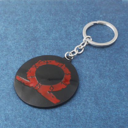 New God of War 5 Ragnarok Keychain Thor's Hammer Mjolnir Key Chain Levitan's Axe Keyring Blades of Exile Chaos Game Accessories