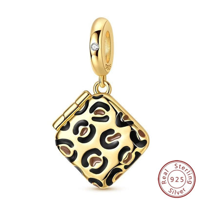 Hot Sales 925 Sterling Silver Golden Series Charms Leopard Little Bear Starfish Bow Bead Fit Original Bracelet DIY Women Jewelry