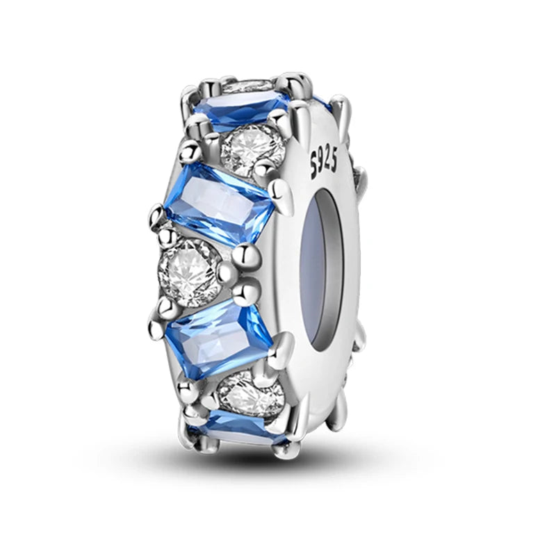 Original 925 Sterling Silver Clip Charm Inlaid Zircon Cat Butterfly Charm Silicone Spacer Beads For Women Bracelet DIY Jewelry