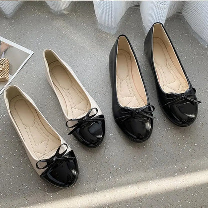 Women Flats Comfort Ballerina Shoes 2026 Summer New Shallow Mouth Non-slip Ladies Loafers Elegant Bowknot Women Single Shoes