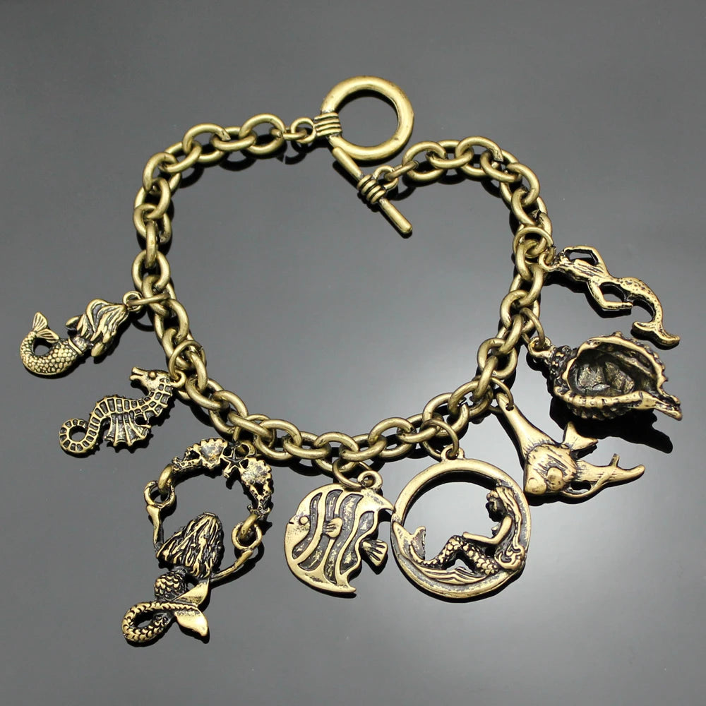 Clearance_Cat Pendant Charm Chain Link Bracelets For Women Cowgirl Cuff Bangles Fashion Jewelry Egyptian Bastet Pulseira Accesso