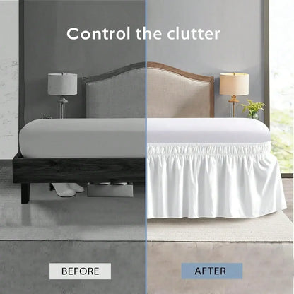 1Pc Breathable & Dustproof Bed Skirt  For Bedroom And Guest Room Bed Comforter Sets Curtains For Bedroom
