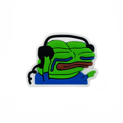New Arrivals 1Pcs Sad Frog Shoe Charms for Crocs Accessories Decoration Shoe Pin Bracelet Wristband Adult Party Gifts