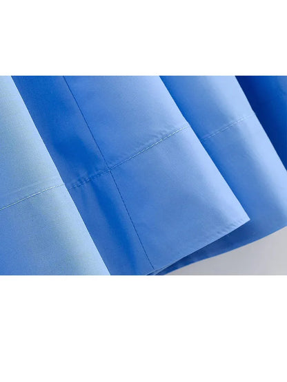 HH Women Spring Fashion Versatile Elegant Puffy Solid Long Skirt Female High Waist Zipper Casual Temperament Simple A-Line Skirt