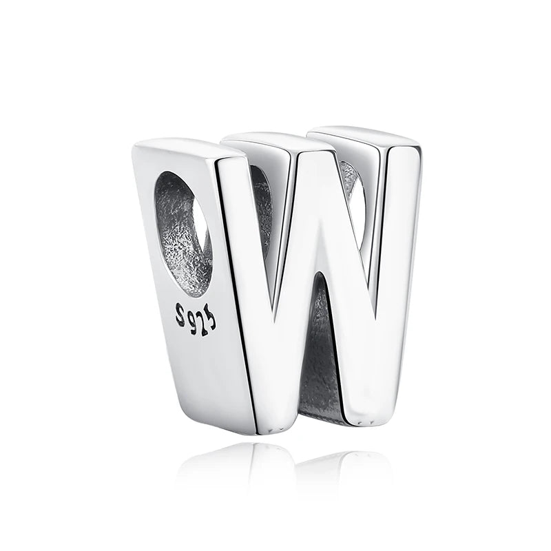 Original 925 Sterling Silver Charms Beads 12 Zodiac A-Z Letters Virgo Aries Fit Brand Bracelets Necklaces Jewelry For Women