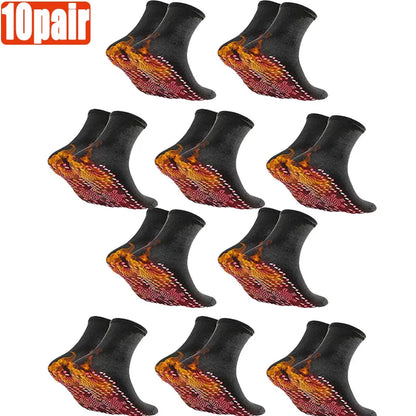 1/3/5/10pairs Warming Self-Heating Magnetic Massage Socks for Women - Comfortable and Relaxing Winter Wear
