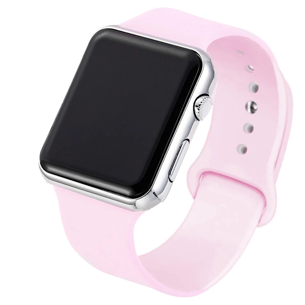 Simple Digital Watches for Woman Electronic Square Sport LED Men's Wristwatch Fashion Casual Silicone Ladies Clock Reloj Mujer