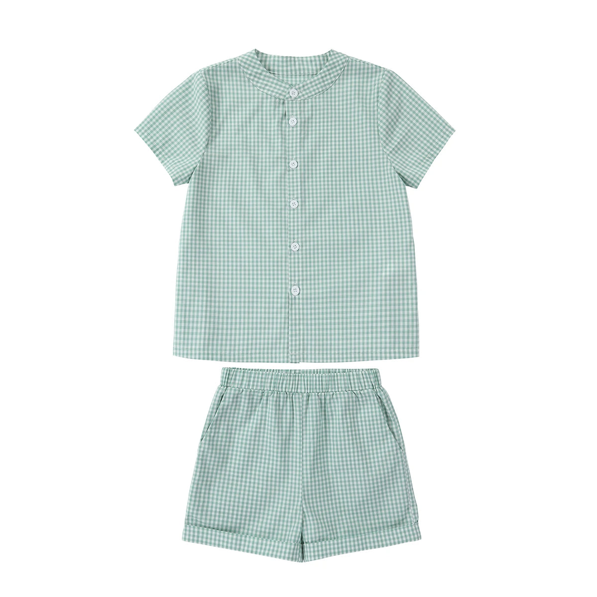 AS SS26 Sage Collection 100% Cotton Gingham Girls Embroidery Collar Dress Cable Sweater Top Brother Sister Family Matching
