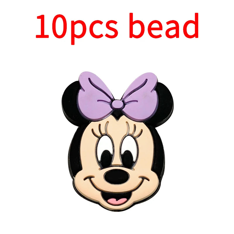 10pcs Silicone Cartoon Bead Baby Pacifier Bead Pacifier Chain Accessories Ornaments